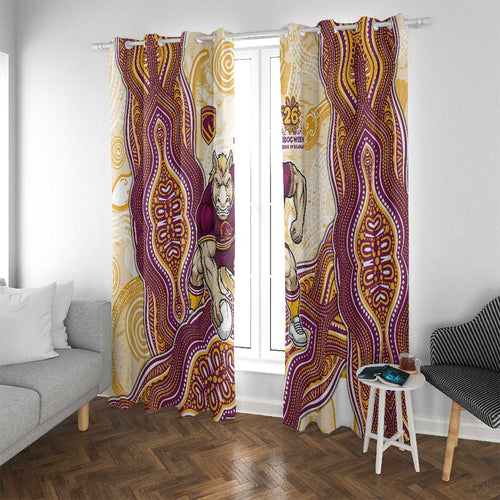 Brisbane Broncos NAIDOC Week 2026 Window Curtain First Nations of Australia Aboriginal Mascot Rugby
