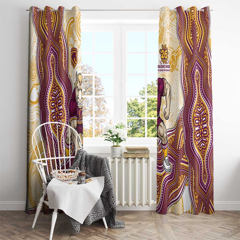 Brisbane Broncos NAIDOC Week 2026 Window Curtain First Nations of Australia Aboriginal Mascot Rugby