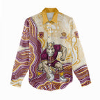 Brisbane Broncos NAIDOC Week 2026 Women Casual Shirt First Nations of Australia Aboriginal Mascot Rugby