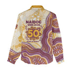 Brisbane Broncos NAIDOC Week 2026 Women Casual Shirt First Nations of Australia Aboriginal Mascot Rugby