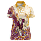 Brisbane Broncos NAIDOC Week 2026 Women Polo Shirt First Nations of Australia Aboriginal Mascot Rugby