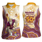 Brisbane Broncos NAIDOC Week 2026 Women Sleeveless Polo Shirt First Nations of Australia Aboriginal Mascot Rugby