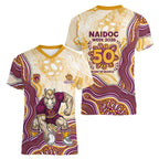 Brisbane Broncos NAIDOC Week 2026 Women V-Neck T-Shirt First Nations of Australia Aboriginal Mascot Rugby