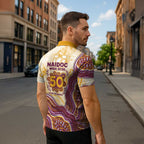 Brisbane Broncos NAIDOC Week 2026 Zipper Polo Shirt First Nations of Australia Aboriginal Mascot Rugby