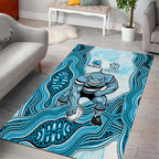 Cronulla Sharks NAIDOC Week 2026 Area Rug First Nations of Australia Aboriginal Mascot Rugby