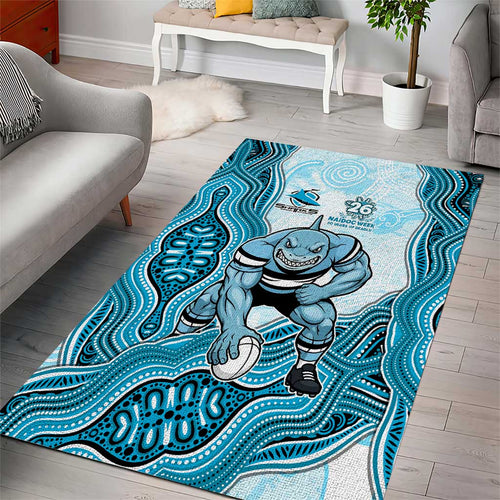 Cronulla Sharks NAIDOC Week 2026 Area Rug First Nations of Australia Aboriginal Mascot Rugby