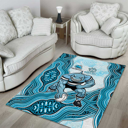 Cronulla Sharks NAIDOC Week 2026 Area Rug First Nations of Australia Aboriginal Mascot Rugby