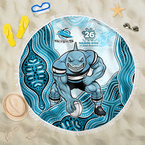 Cronulla Sharks NAIDOC Week 2026 Beach Blanket First Nations of Australia Aboriginal Mascot Rugby