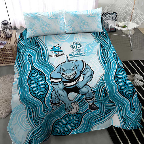 Cronulla Sharks NAIDOC Week 2026 Bedding Set First Nations of Australia Aboriginal Mascot Rugby