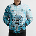 Cronulla Sharks NAIDOC Week 2026 Bomber Puffer Jacket First Nations of Australia Aboriginal Mascot Rugby