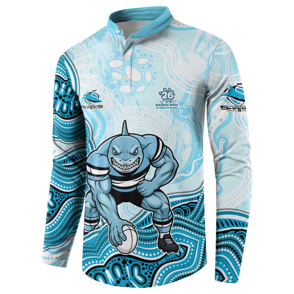 Cronulla Sharks NAIDOC Week 2026 Button Sweatshirt First Nations of Australia Aboriginal Mascot Rugby