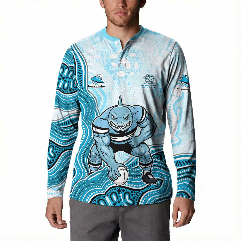 Cronulla Sharks NAIDOC Week 2026 Button Sweatshirt First Nations of Australia Aboriginal Mascot Rugby