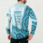 Cronulla Sharks NAIDOC Week 2026 Button Sweatshirt First Nations of Australia Aboriginal Mascot Rugby