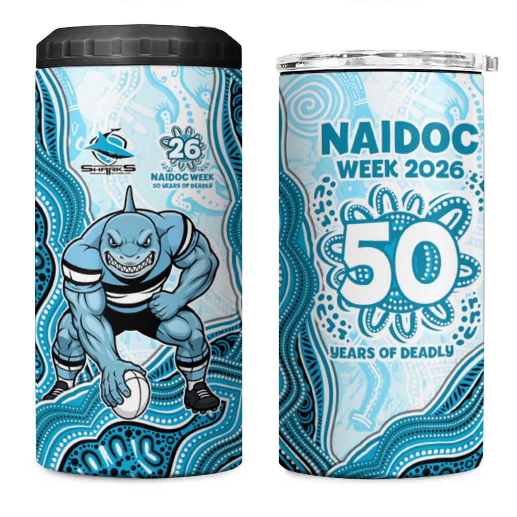 Cronulla Sharks NAIDOC Week 2026 4 in 1 Can Cooler Tumbler First Nations of Australia Aboriginal Mascot Rugby