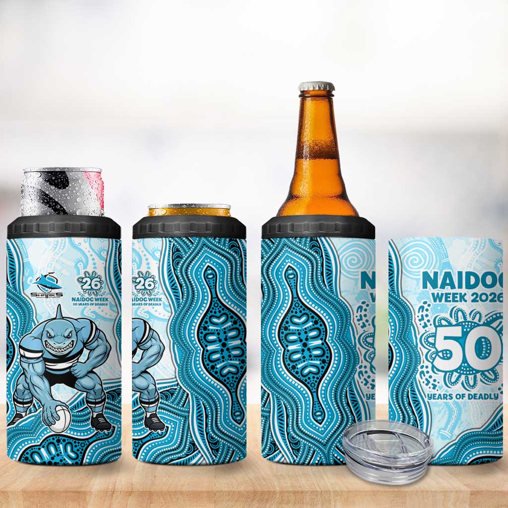 Cronulla Sharks NAIDOC Week 2026 4 in 1 Can Cooler Tumbler First Nations of Australia Aboriginal Mascot Rugby