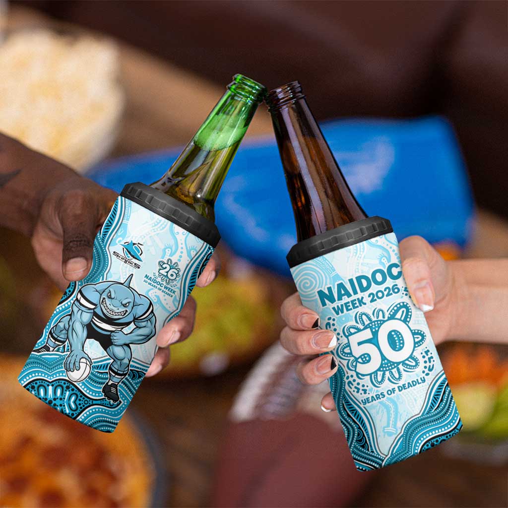 Cronulla Sharks NAIDOC Week 2026 4 in 1 Can Cooler Tumbler First Nations of Australia Aboriginal Mascot Rugby
