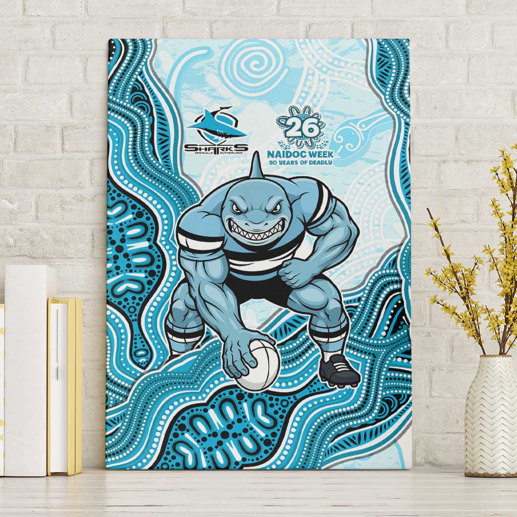 Cronulla Sharks NAIDOC Week 2026 Canvas Wall Art First Nations of Australia Aboriginal Mascot Rugby