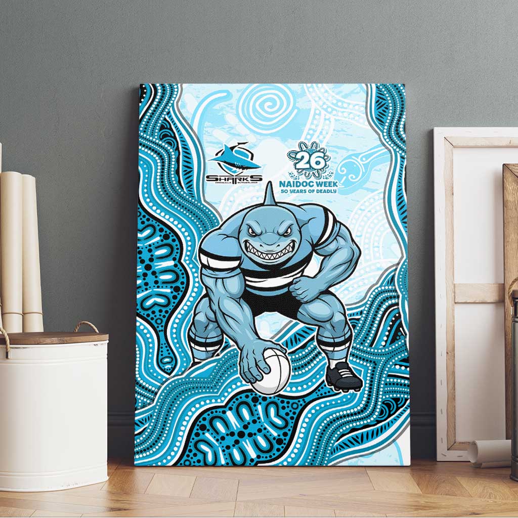Cronulla Sharks NAIDOC Week 2026 Canvas Wall Art First Nations of Australia Aboriginal Mascot Rugby