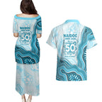 Cronulla Sharks NAIDOC Week 2026 Couples Matching Puletasi and Hawaiian Shirt First Nations of Australia Aboriginal Mascot Rugby