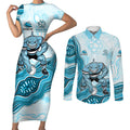 Cronulla Sharks NAIDOC Week 2026 Couples Matching Short Sleeve Bodycon Dress and Long Sleeve Button Shirt First Nations of Australia Aboriginal Mascot Rugby