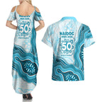 Cronulla Sharks NAIDOC Week 2026 Couples Matching Summer Maxi Dress and Hawaiian Shirt First Nations of Australia Aboriginal Mascot Rugby
