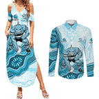 Cronulla Sharks NAIDOC Week 2026 Couples Matching Summer Maxi Dress and Long Sleeve Button Shirt First Nations of Australia Aboriginal Mascot Rugby