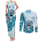 Cronulla Sharks NAIDOC Week 2026 Couples Matching Tank Maxi Dress and Long Sleeve Button Shirt First Nations of Australia Aboriginal Mascot Rugby