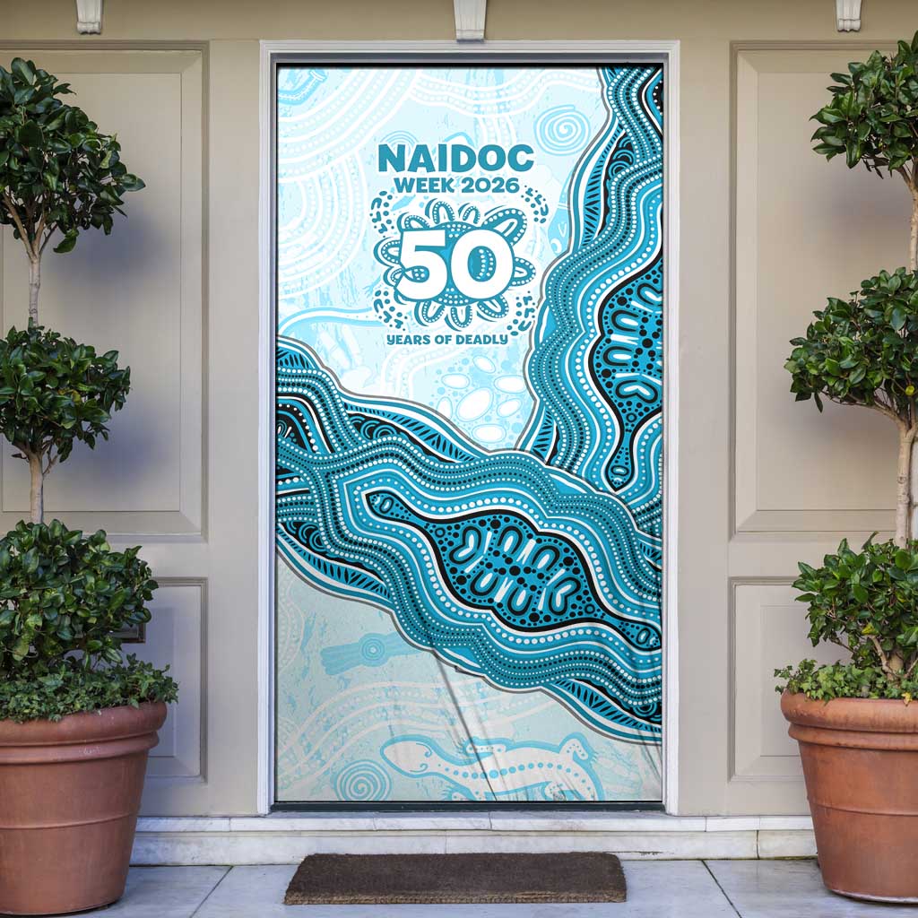 Cronulla Sharks NAIDOC Week 2026 Door Cover First Nations of Australia Aboriginal Mascot Rugby