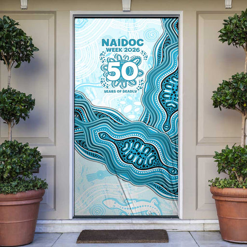 Cronulla Sharks NAIDOC Week 2026 Door Cover First Nations of Australia Aboriginal Mascot Rugby