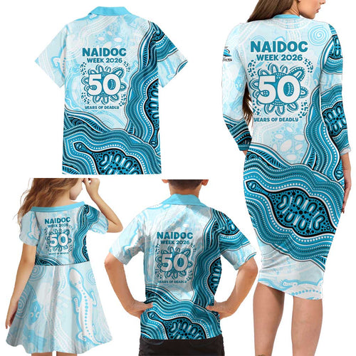 Cronulla Sharks NAIDOC Week 2026 Family Matching Long Sleeve Bodycon Dress and Hawaiian Shirt First Nations of Australia Aboriginal Mascot Rugby