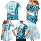 Cronulla Sharks NAIDOC Week 2026 Family Matching Mermaid Dress and Hawaiian Shirt First Nations of Australia Aboriginal Mascot Rugby