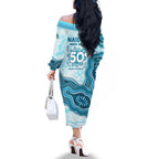 Cronulla Sharks NAIDOC Week 2026 Family Matching Off The Shoulder Long Sleeve Dress and Hawaiian Shirt First Nations of Australia Aboriginal Mascot Rugby