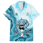 Cronulla Sharks NAIDOC Week 2026 Family Matching Off Shoulder Maxi Dress and Hawaiian Shirt First Nations of Australia Aboriginal Mascot Rugby