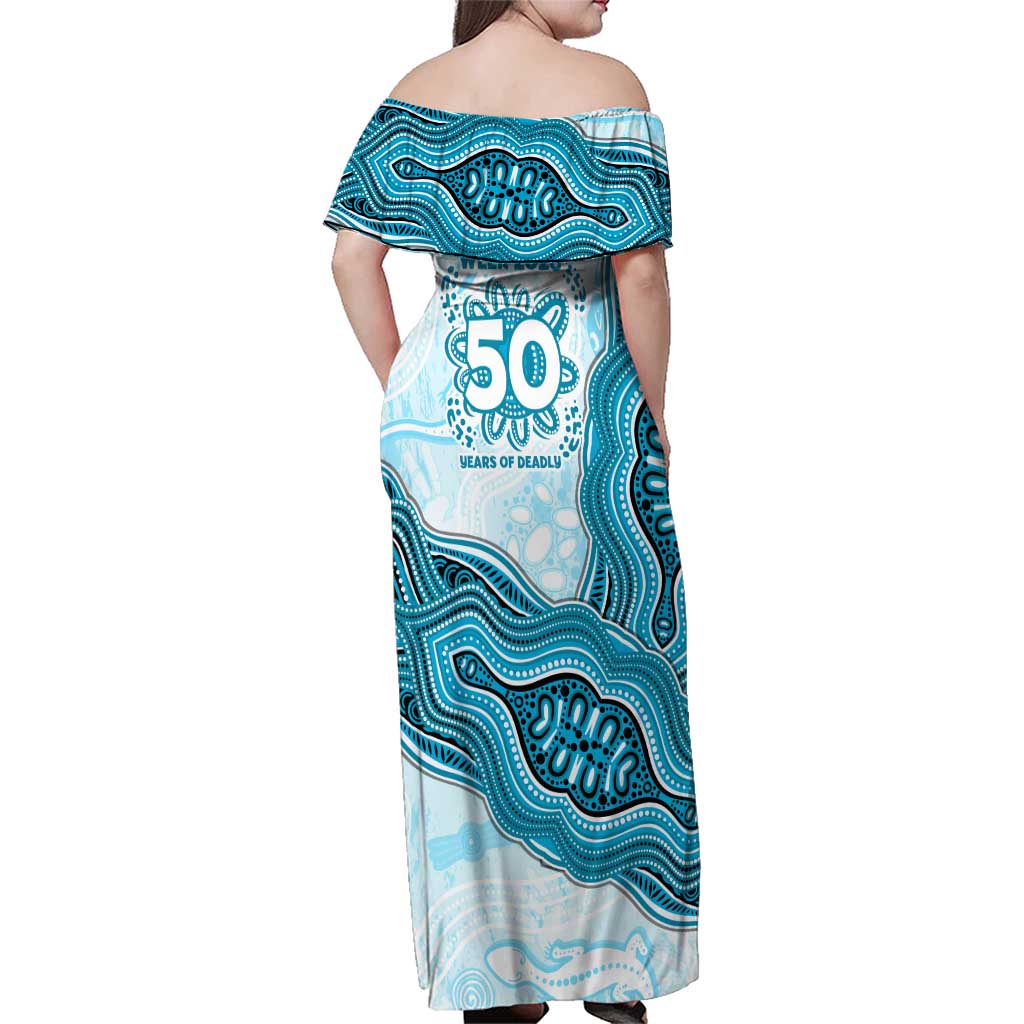 Cronulla Sharks NAIDOC Week 2026 Family Matching Off Shoulder Maxi Dress and Hawaiian Shirt First Nations of Australia Aboriginal Mascot Rugby