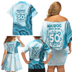 Cronulla Sharks NAIDOC Week 2026 Family Matching Off Shoulder Short Dress and Hawaiian Shirt First Nations of Australia Aboriginal Mascot Rugby
