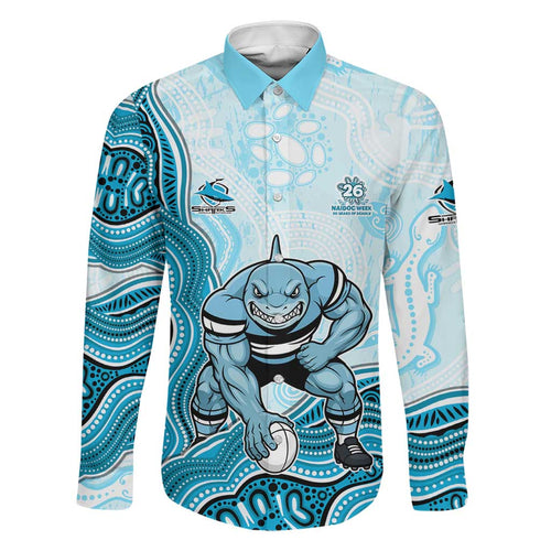 Cronulla Sharks NAIDOC Week 2026 Family Matching Short Sleeve Bodycon Dress and Hawaiian Shirt First Nations of Australia Aboriginal Mascot Rugby