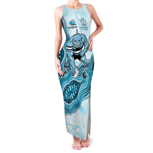 Cronulla Sharks NAIDOC Week 2026 Family Matching Tank Maxi Dress and Hawaiian Shirt First Nations of Australia Aboriginal Mascot Rugby
