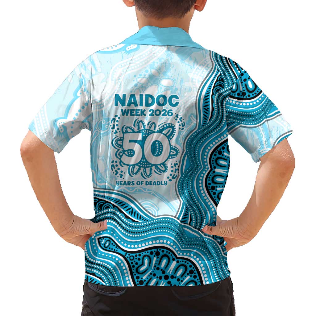 Cronulla Sharks NAIDOC Week 2026 Kid Hawaiian Shirt First Nations of Australia Aboriginal Mascot Rugby