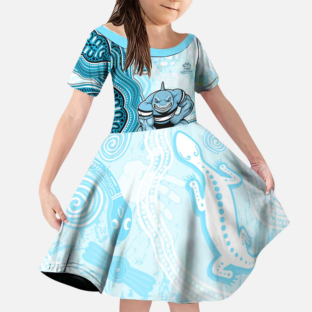 Cronulla Sharks NAIDOC Week 2026 Kid Short Sleeve Dress First Nations of Australia Aboriginal Mascot Rugby