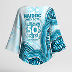 Cronulla Sharks NAIDOC Week 2026 Kimono Sleeve Blouse First Nations of Australia Aboriginal Mascot Rugby