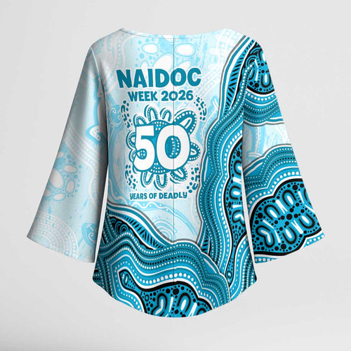 Cronulla Sharks NAIDOC Week 2026 Kimono Sleeve Blouse First Nations of Australia Aboriginal Mascot Rugby