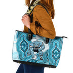 Cronulla Sharks NAIDOC Week 2026 Leather Tote Bag First Nations of Australia Aboriginal Mascot Rugby