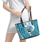 Cronulla Sharks NAIDOC Week 2026 Leather Tote Bag First Nations of Australia Aboriginal Mascot Rugby