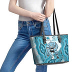 Cronulla Sharks NAIDOC Week 2026 Leather Tote Bag First Nations of Australia Aboriginal Mascot Rugby