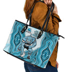 Cronulla Sharks NAIDOC Week 2026 Leather Tote Bag First Nations of Australia Aboriginal Mascot Rugby