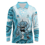 Cronulla Sharks NAIDOC Week 2026 Long Sleeve Polo Shirt First Nations of Australia Aboriginal Mascot Rugby