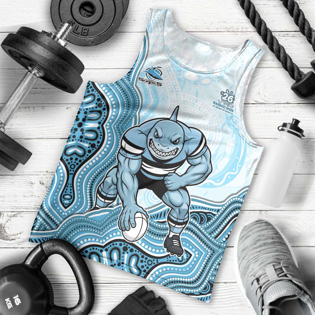 Cronulla Sharks NAIDOC Week 2026 Men Tank Top First Nations of Australia Aboriginal Mascot Rugby