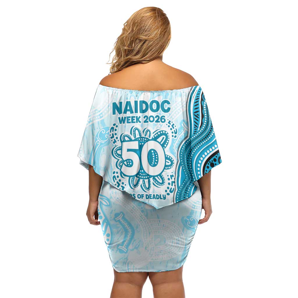 Cronulla Sharks NAIDOC Week 2026 Off Shoulder Short Dress First Nations of Australia Aboriginal Mascot Rugby