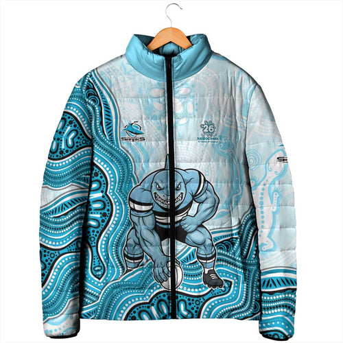 Cronulla Sharks NAIDOC Week 2026 Padded Jacket First Nations of Australia Aboriginal Mascot Rugby