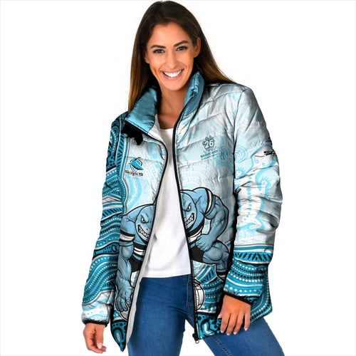 Cronulla Sharks NAIDOC Week 2026 Padded Jacket First Nations of Australia Aboriginal Mascot Rugby